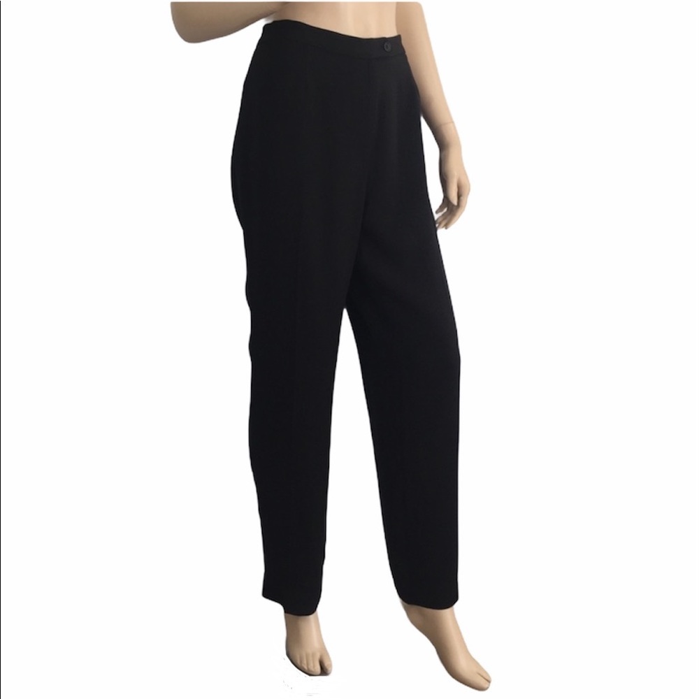 Peserico Women’s Black Dress Trouser Pants IT/48 - USA/12